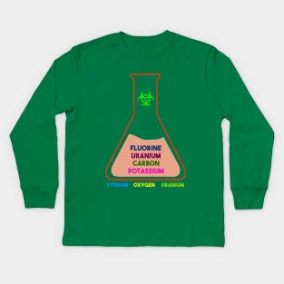 Fluorine Uranium Carbon Potassium (Design 1) Kids Long Sleeve T-Shirt